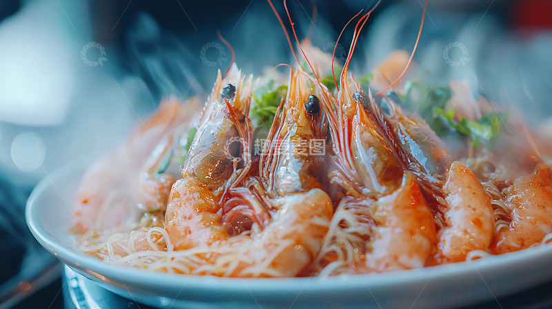 高清大图下载【趣麦麦图】鲜虾捞面