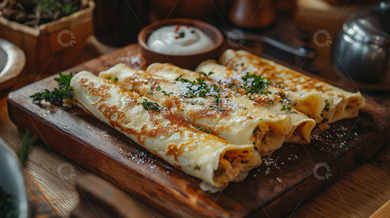 高清大图下载【趣麦麦图】美味可口的煎饼卷