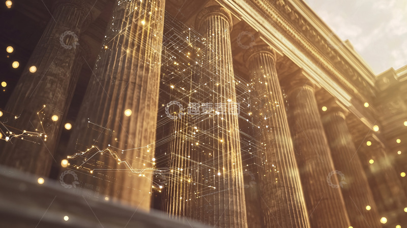 高清大图下载【趣麦麦图】金色廊柱建筑