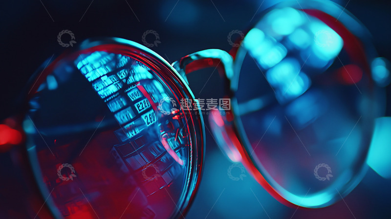 高清大图下载【趣麦麦图】炫酷科技感圆形眼镜