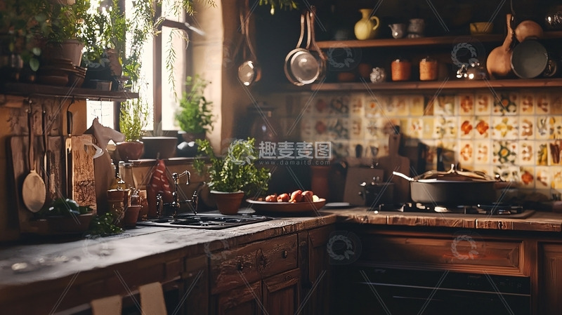 高清大图下载【趣麦麦图】复古厨房