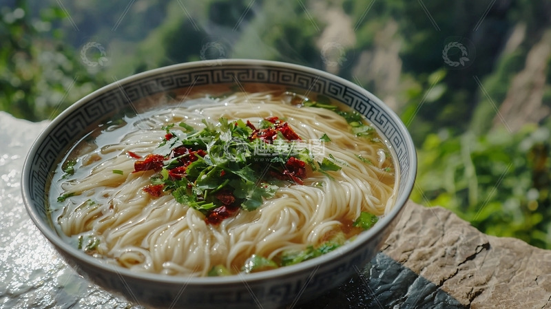 高清大图下载【趣麦麦图】山水之间一碗面