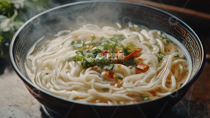 高清大图下载【趣麦麦图】热气腾腾的汤面