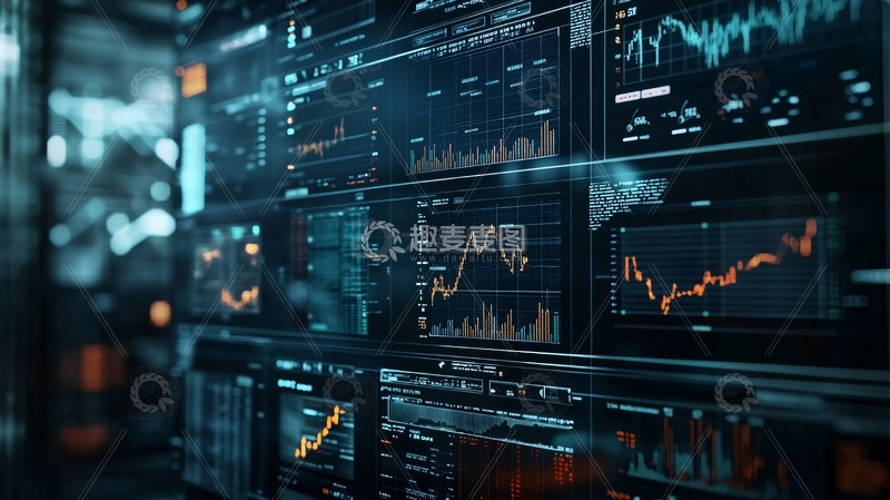 高清大图下载【趣麦麦图】科技感数据图表界面