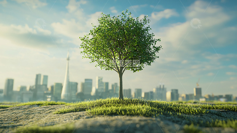 高清大图下载【趣麦麦图】绿色小树