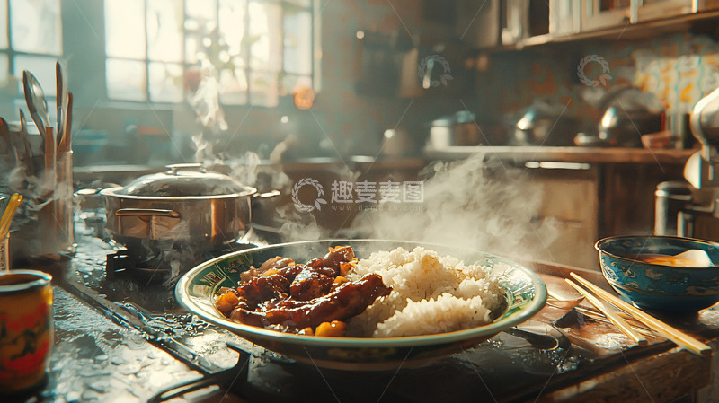 高清大图下载【趣麦麦图】老式厨房美食图