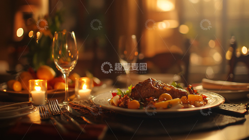 高清大图下载【趣麦麦图】烛光晚餐