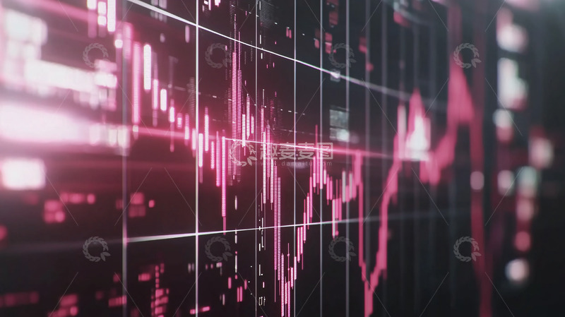 高清大图下载【趣麦麦图】红色股票图表