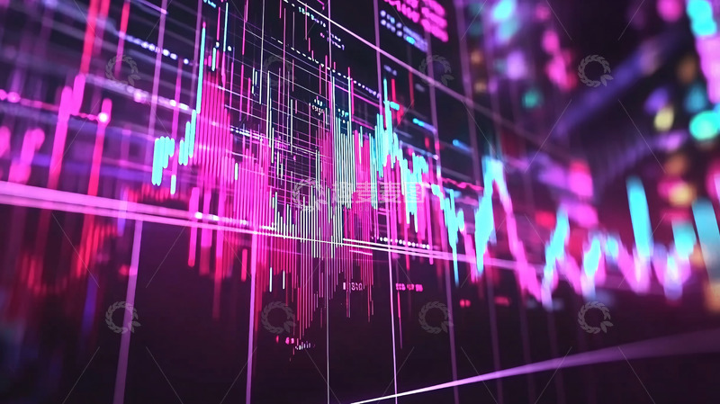 高清大图下载【趣麦麦图】炫彩金融数据图表