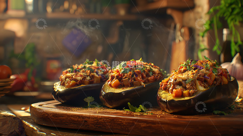 高清大图下载【趣麦麦图】烤茄子