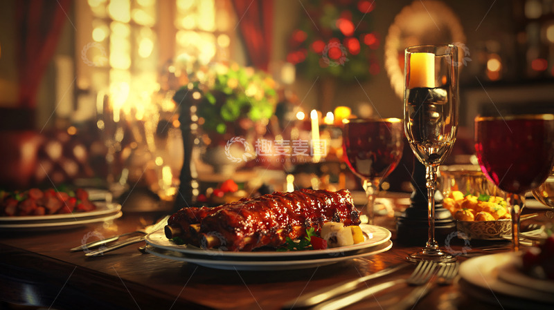 高清大图下载【趣麦麦图】烛光晚餐