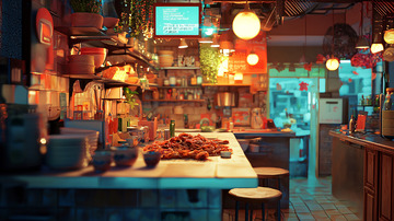 温暖昏暗的小酒馆