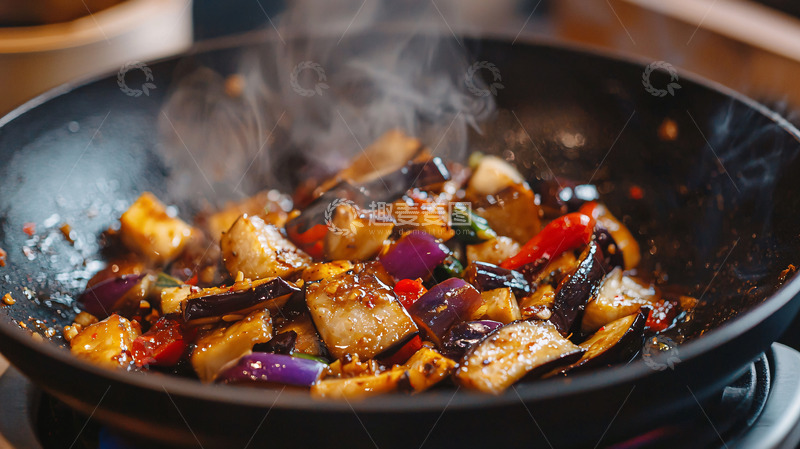 高清大图下载【趣麦麦图】香气四溢的炒菜