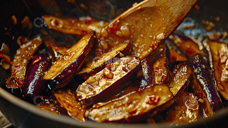 高清大图下载【趣麦麦图】香辣炒茄子