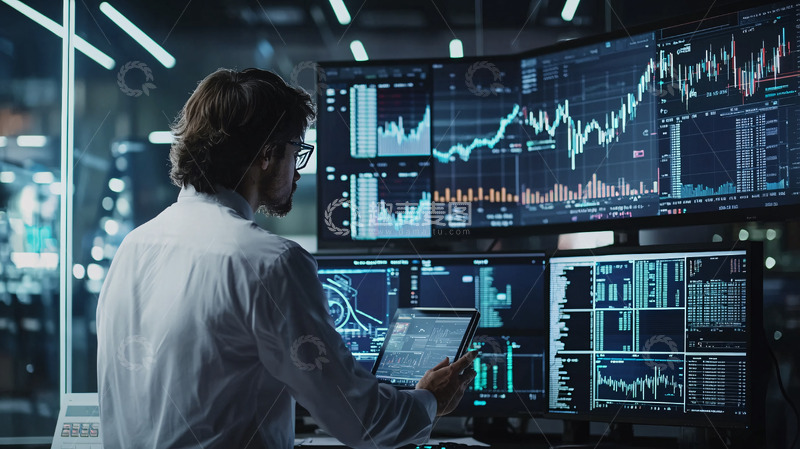 高清大图下载【趣麦麦图】金融交易员