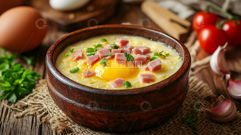 高清大图下载【趣麦麦图】香浓芝士火腿鸡蛋