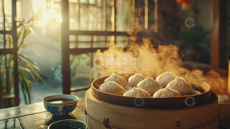 高清大图下载【趣麦麦图】蒸笼包子
