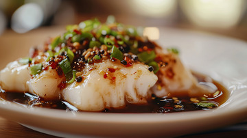 鲜美酱汁浇淋的肠粉