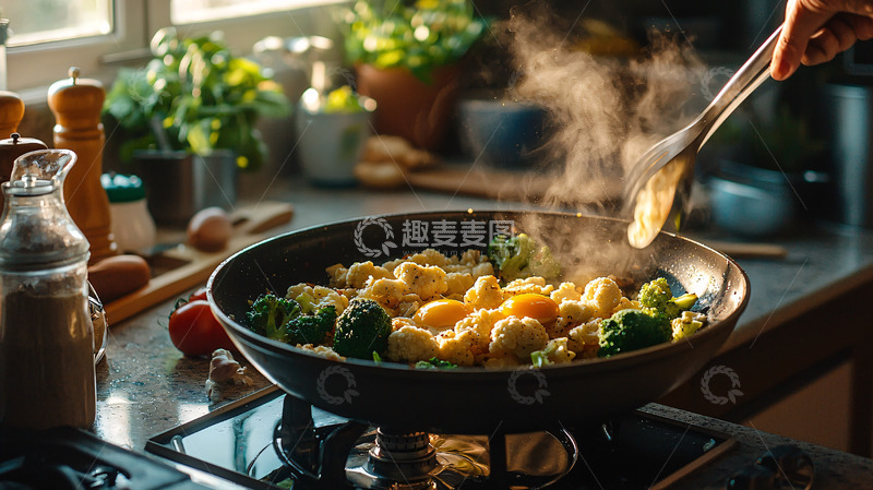 高清大图下载【趣麦麦图】厨房炒菜