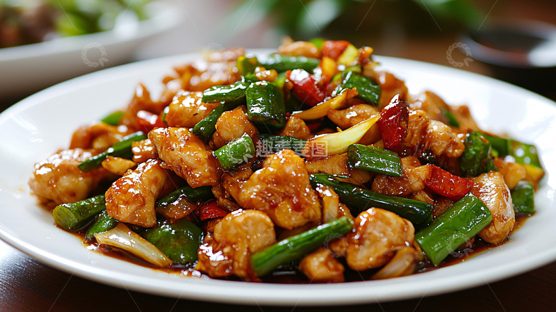 高清大图下载【趣麦麦图】香辣鸡丁青豆腰果