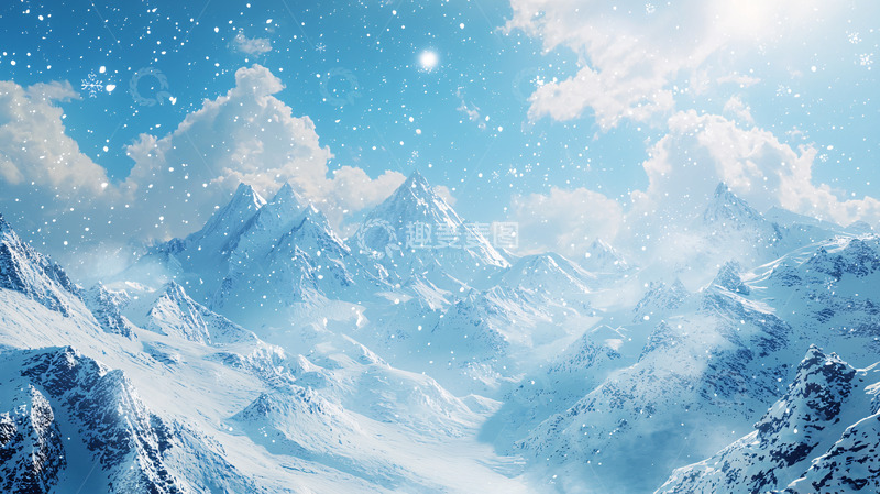 高清大图下载【趣麦麦图】冰雪覆盖的山脉