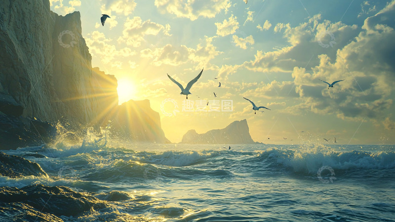 高清大图下载【趣麦麦图】海边日出