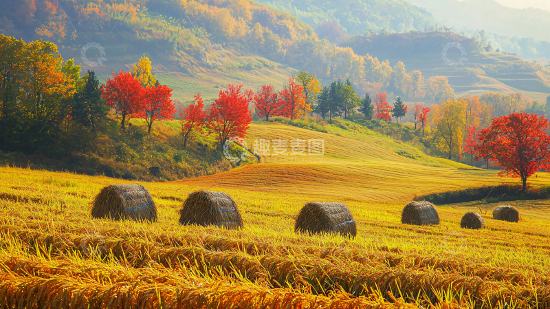 高清大图下载【趣麦麦图】秋日田园风光1