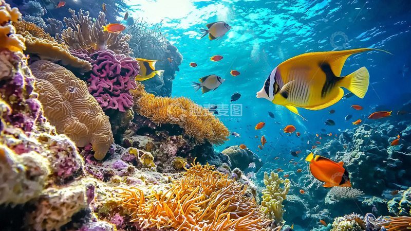 高清大图下载【趣麦麦图】珊瑚礁鱼类