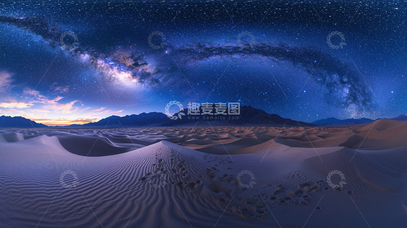 高清大图下载【趣麦麦图】沙漠星空