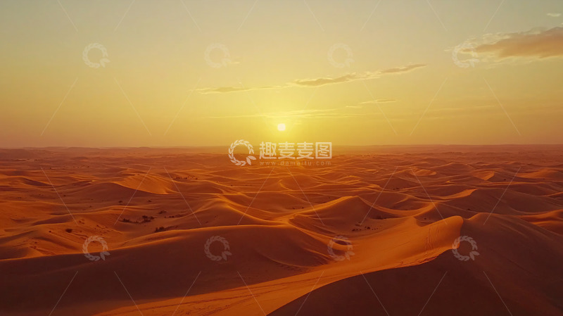 高清大图下载【趣麦麦图】沙漠日落
