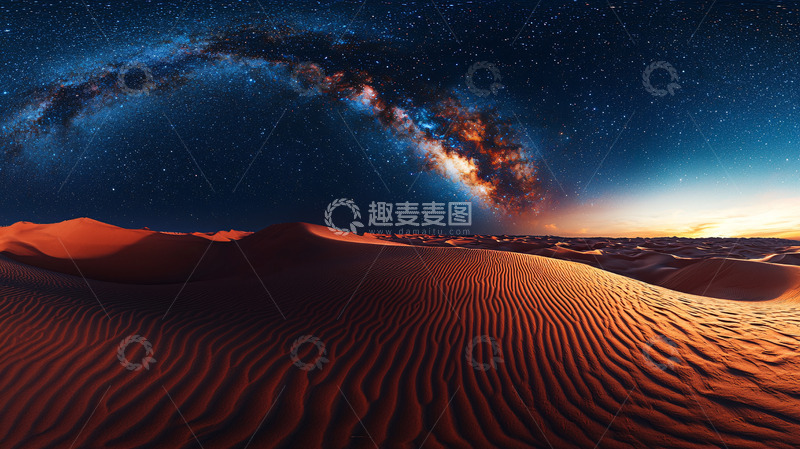 高清大图下载【趣麦麦图】沙漠星空