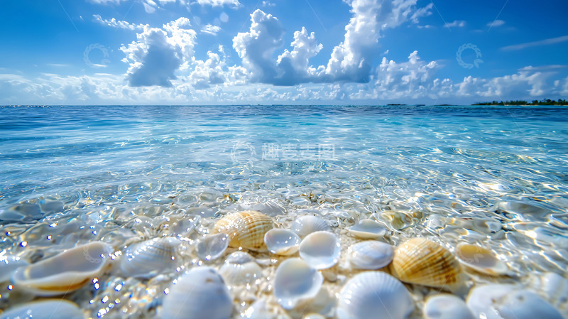 高清大图下载【趣麦麦图】海滩贝壳阳光沙子