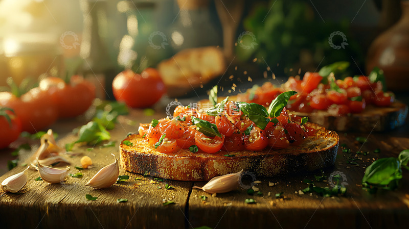 高清大图下载【趣麦麦图】意式烤面包