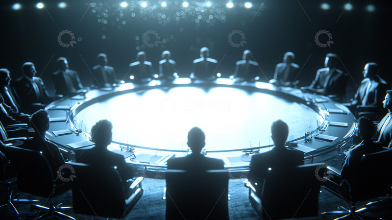 高清大图下载【趣麦麦图】圆桌会议