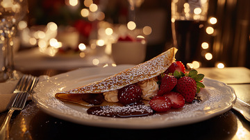 法式薄饼草莓奶油