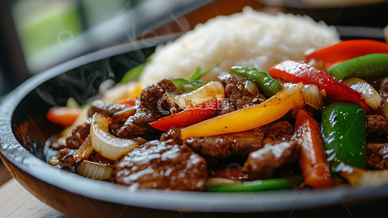 高清大图下载【趣麦麦图】黑椒牛肉饭