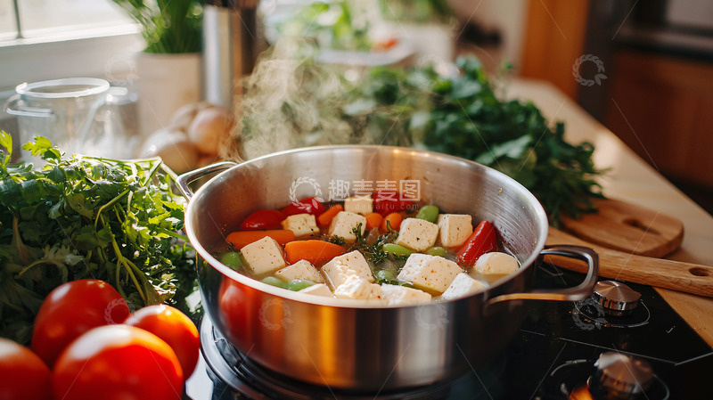 高清大图下载【趣麦麦图】厨房料理蔬菜汤