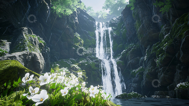 高清大图下载【趣麦麦图】瀑布5