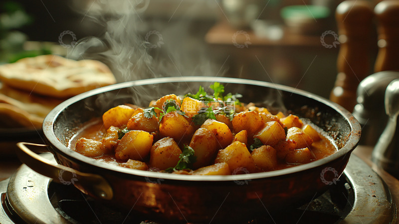高清大图下载【趣麦麦图】香气四溢的土豆咖喱