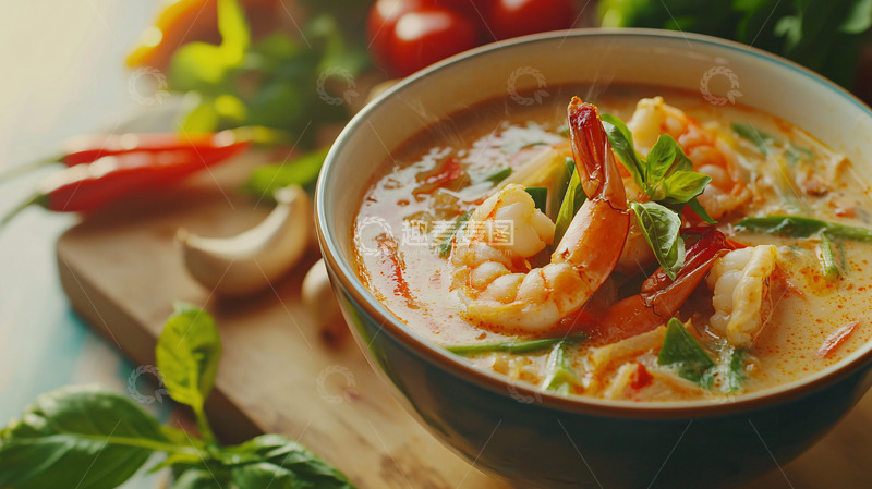 高清大图下载【趣麦麦图】美味虾汤