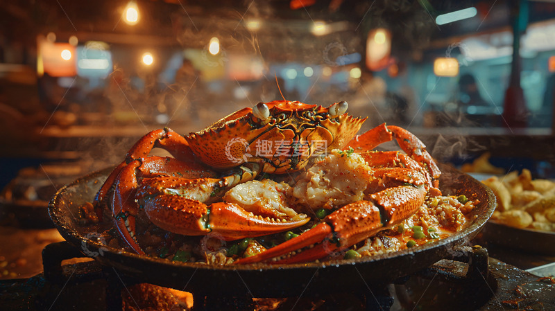 高清大图下载【趣麦麦图】香辣炒螃蟹