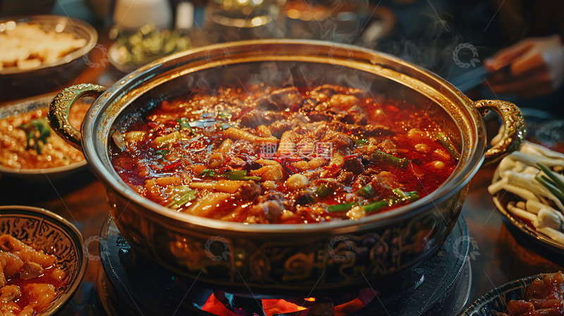 高清大图下载【趣麦麦图】铜锅麻辣烫