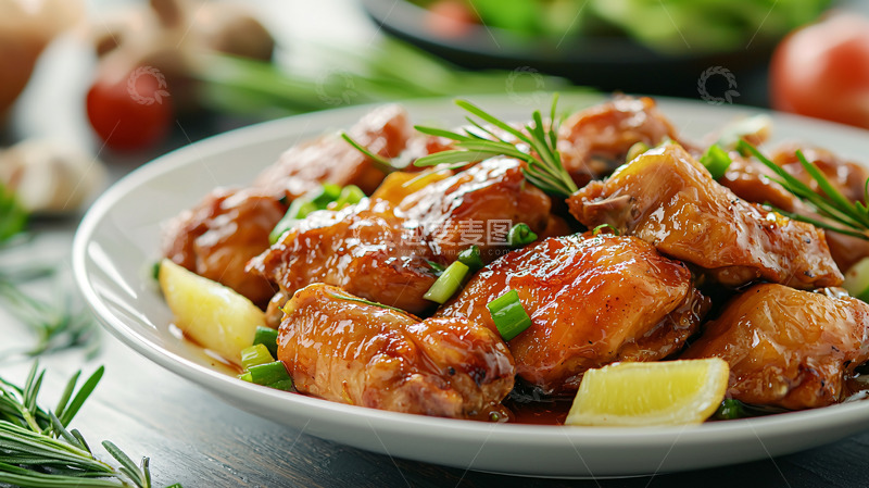 高清大图下载【趣麦麦图】烤鸡翅