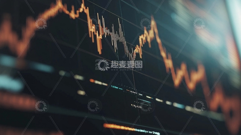 高清大图下载【趣麦麦图】屏幕上显示的股票图表