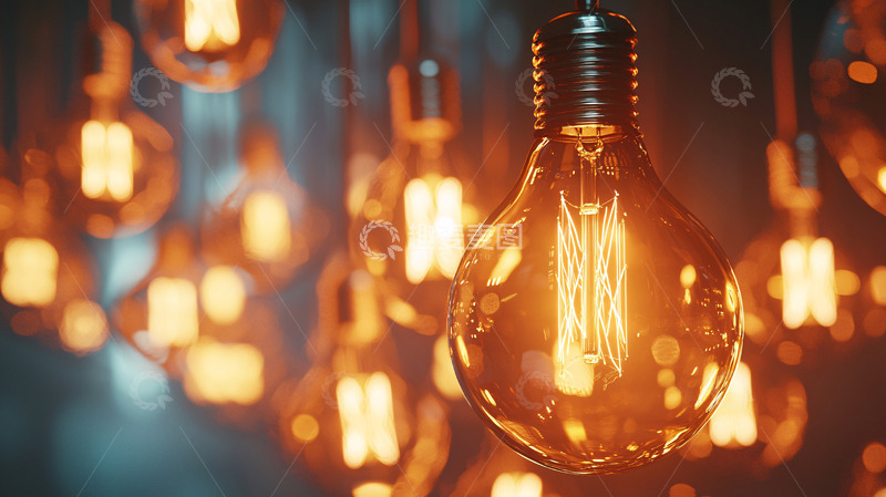 高清大图下载【趣麦麦图】温暖的复古灯泡