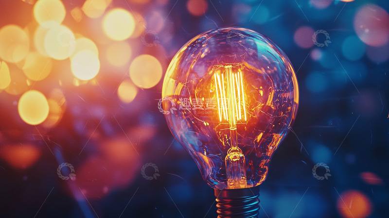 高清大图下载【趣麦麦图】光亮的复古灯泡
