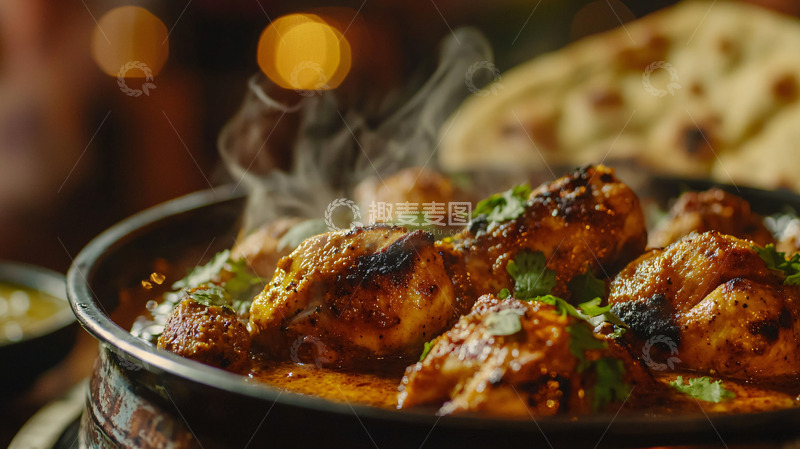 高清大图下载【趣麦麦图】香喷喷的印度烤鸡