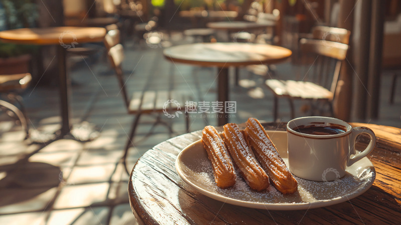 高清大图下载【趣麦麦图】户外咖啡馆甜点