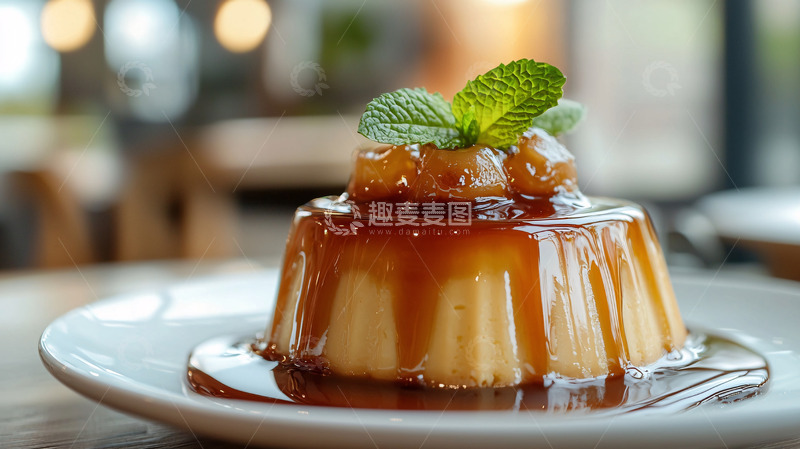 高清大图下载【趣麦麦图】焦糖布丁