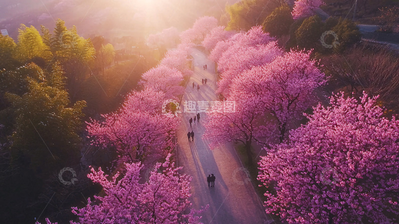 高清大图下载【趣麦麦图】樱花大道